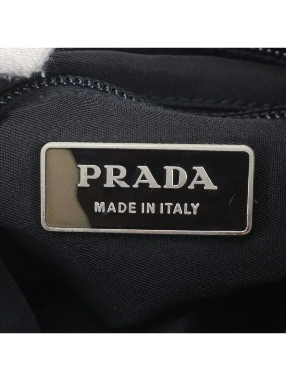 Prada Tessuto Nylon Triangle Logo Shoulder Bag Crossbody Messenger Black